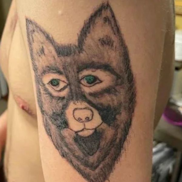 Tattoo sói ngộ nghĩnh
