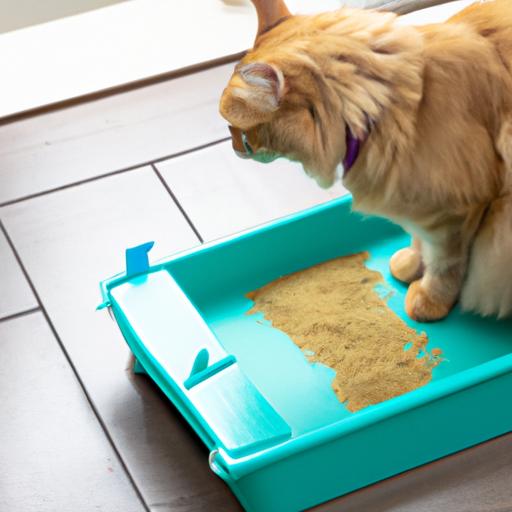 Mèo đi vệ sinh trong hộp cát tự động