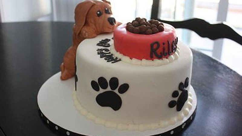 Bánh sinh nhật con chó hoạt hình