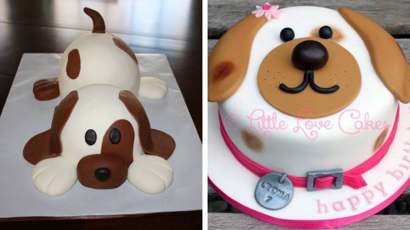 Bánh sinh nhật con chó đáng yêu