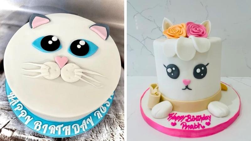 Bánh sinh nhật con mèo nữ