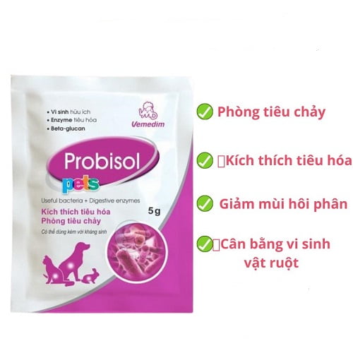 Men tiêu hóa Probisol pets cho thú cưng gói 5gram - Thú Cưng SG