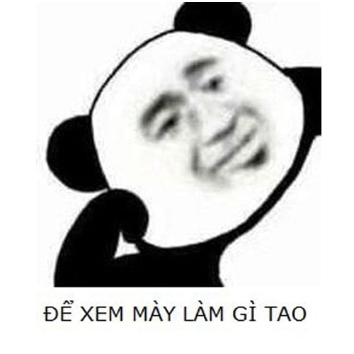 Meme gấu panda nói: để xem mày làm gì tao